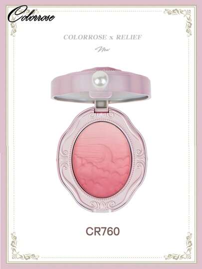 COLORROSE بلاشر وردي خدود قطيفة طبيعية، بلاشر وجه مطفي لامع، خفيف، ناعم، قابل للامتزاج، مع مرآة، لوحة بلاشر لوحة ظلال العيون، مستحضرات تجميل للوجه