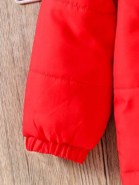 SHEIN معطف مبطن مزود بسوستة و كابور للأولاد الصغار بطباعة كرتونية جذابة، دافئ ومريح، مناسب للأولاد من عمر 4-7 سنوات للخريف والشتاء للأعمال اليومية والمدرسة والأنشطة الخارجية، بألوان أنيقة، معطف أساسي للأولاد الصغار