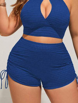 SHEIN Swim Curve سروال بأربطة بحجم كبير وخامة متقنة للصيف والشاطئ