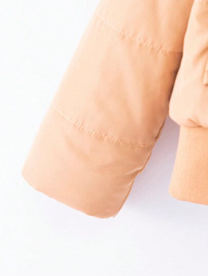 SHEIN معطف مبطن ذو ياقة دبدوب، أكمام طويلة، مبطن ودافئ، أنيق، مناسب للسفر والمدرسة والمناسبات، مقاس من 4 إلى 7 سنوات للبنات