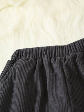 SHEIN قطعة واحدة سراويل كاجوال دافئة بطانة حرارية للأولاد المراهقين للخريف/الشتاء