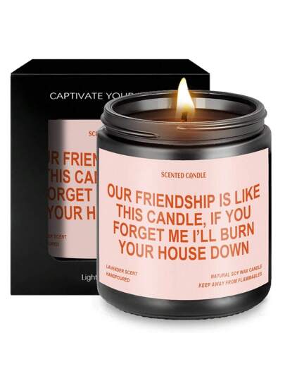 شمعة معطرة هدية صداقة فريدة، للصديقات المقربات، زملاء العمل، أفضل الصديقات، رائعة كهدايا تقدير الصداقة، أخوات الروح، عيد الميلاد، التخرج، هدايا جوارب عيد الميلاد، ديكور الغرفة، هدايا