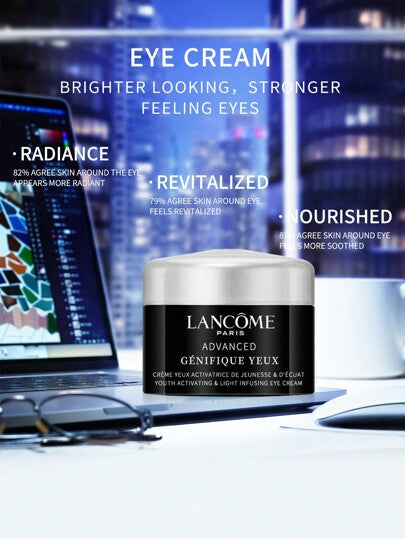 Lancôme كريم عيون نشط للشباب وللإشراقة - لدوائر العين السوداء والخطوط الدقيقة 0.16 أونصة سائلة / 5 مل حجم صغير
