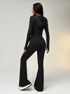 SHEIN EZwear طقم رياضي من سترة بسحاب وغطاء للرأس وبنطلون واسع، مجموعة لون أحادي
