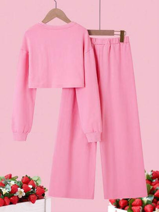 ملابس بناتي Strawberry Shortcake X  طقم بناطيل وبلوزات كاجوال للبنات المراهقات بطراز Y2K عبارة عن 3 قطع: ملابس علوية كروب فضفاضة بطبعة فراولة ، ملابس علوية كامي مخطط ، وبناطيل بطبعة حرفية