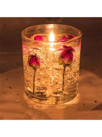 1 شمعة معطرة بالزيوت الأساسية والعطور الزهرية في كأس زجاجي، ديكور وهدية للغرفة، مدة الاحتراق تقريبًا 20 ساعة، 160 جرام/قطعة، هدية عيد، هدية حفلة، ديكور عيد، هدية عيد ميلاد، ديكور حفلة