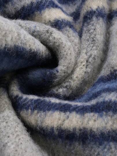 Dazy-Less معطف كاجوال مبطن بنمط الكتل اللونية المربعة مع قلنسوة للنساء، قمصان فلانيل للنساء، ملابس نسائية للخريف، معاطف نسائية