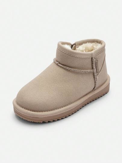 Balabala بوت الثلج القصيرة للأطفال الأناقة الشتوية - بوت الكاحل الدافئة للأولاد والبنات ، بوت مريحة للسحب للمغامرات الخارجية