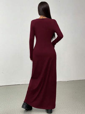 SHEIN EZwear معطف كاجوال طويل أنيق أحادي اللون ، ملائم للسيدات، خريفي