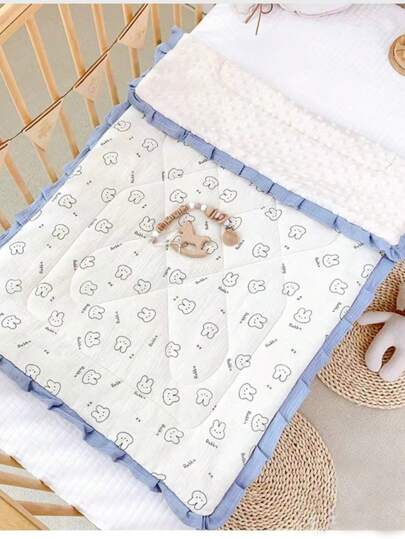وسادة قطن ناعمة للرضع 1 قطعة، فراش قطني ناعم للأطفال، حصيرة سرير ناعمة للحضانة، قابلة للعكس والغسيل