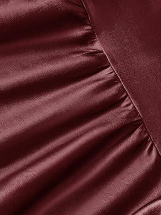 EZwear فستان نسائي أنيق وأنيق بدون أكمام من الجلد المطاطي باللون البرغندي للصيف