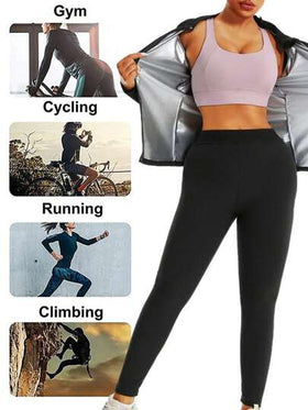 1 طقم 2025 جديد للنساء للركض والتمارين الرياضية بأكمام طويلة + بنطال طويل، توب قصير + بنطلون، بدلة رياضية مع سحاب، ملابس رياضية للسونا لإنقاص الوزن، سحاب لتدريب الخصر، مناسبة للخريف والشتاء، ملابس علوية بذلة رياضية + بنطلون رياضي، ملابس داخلية مشكلة، تحكم