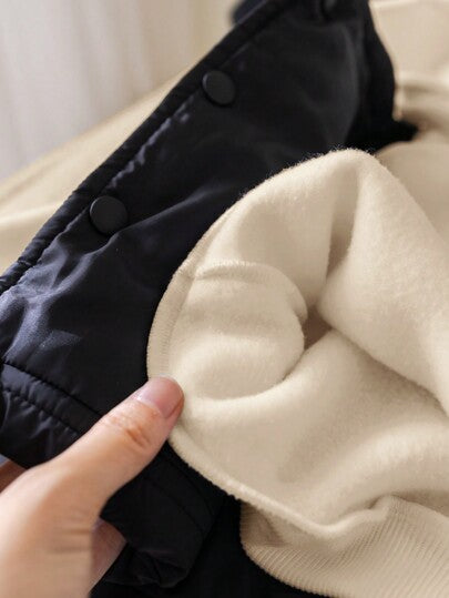 SHEIN مجموعة 3 قطع لطفل الصبي الألبسة الكاجوال الدافئة تشمل: السترة بدون أكمام، هوديي، وبنطلون، مناسبة لفصلي الخريف والشتاء