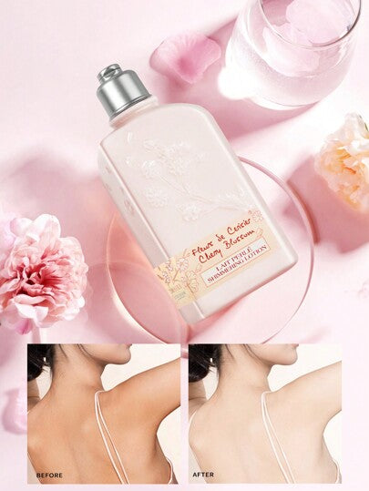 L'Occitane لوشن الجسم اللامع بزهر الكرز من بروفانس - 250 مل / 8.4 أونصة سائلة