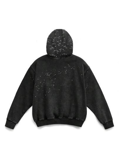 NEON BLANC بلوزة هوديLong Sleeve مطرزة بأسلوب الشارع مريحة للخروج مغسولة بألوان الهيب هوب والرابر،من القطن للأصدقاء والأزواج والأحباء كهدية