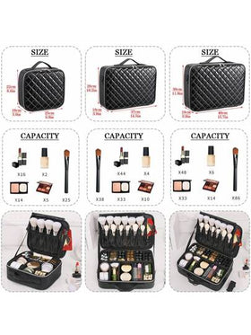 حقيبة مكياج محمولة متعددة الشبكات، حقيبة أدوات فنان المكياج وفنان الأظافر، صندوق تخزين مكياج مثالي للسفر، حقيبة مكياج، حقيبة العناية بالبشرة، حقيبة مستحضرات التجميل، مكعبات التعبئة، ضروريات السفر، ضروريات الرحلات البحرية، ضروريات السكن الجامعي، هدايا وصيف