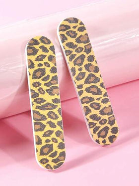 50 قطعة من مناشير الأظافر متعددة الألوان ، كتلة تلميع أظافر ذات 7 أوجه بنمط نمر ملون، أداة لدفع بشرة الأظافر، عصي لتشكيل وصقل الأظافر، مناسبة للمبتدئين وصالونات الأظافر