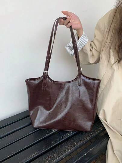 حقيبة تسوق كبيرة السعة للنساء طراز أوروبي وأمريكي كلاسيكي، ملائمة للمناسبات والحفلات والرحلات القصيرة، هدية مثالية