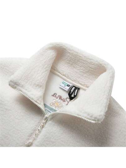 Puma معطف البوب كلاسيكي <<بالشيربا» للنساء، سميك ودافئ، ذو طوق واقف، 625806-65