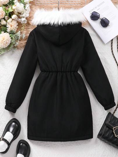 SHEIN هودي مبطن بسحاب للبنات المراهقات للاستخدام اليومي في فصل الخريف/الشتاء ، مريح وجذاب