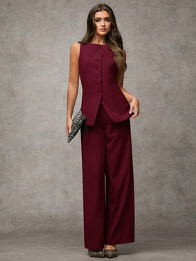 SHEIN BAE بدلة رياضية أنيقة للنساء مكونة من سترة أحادية الصدر ذات رقبة دائرية وبنطلون، ملابس صيفية وخريفية، بدلة عمل رسمية وكاجوال للمكتب، بدلة نسائية مكونة من قطعتين، بلايز نسائية للعمل