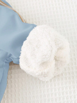 Cozy Pixies معطف كاجوال مقنع للأطفال الصبيان مع شريط تباين