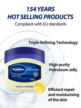 Vaseline 2 * 100 جرام من فازلين إصلاح شي لين الأصلي | 100% واقي بيض للبشرة | علبة أصلية للتخفيف من جفاف الجلد ، وحماية الجروح البسيطة ، موصى به من قبل أخصائي الأمراض الجلدية ، يحافظ على رطوبة الجلد