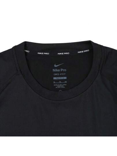 Nike 2024 اسلوب صحبة حسب المتطلبات "أس ام ان بي دي إف" رياضي ضاغط، رياضي بسيط الموضة، تي شيرت الرياضة، أسود، FB7920-010