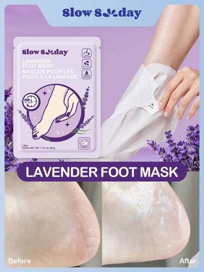 قناع القدم SlowSunday Lavender ، للأقدام الجافة المتشققة ، العناية بالقدم ، الترطيب ، مهدئ البشرة ، التغذية العميقة ، أنماط الخريف والشتاء المريحة ، مناسب لخريف الشتاء ، Y2K ، لعيد الهالوين ، الحفلات والهدايا ، ورأس السنة الجديدة ، هدية شكرا لك