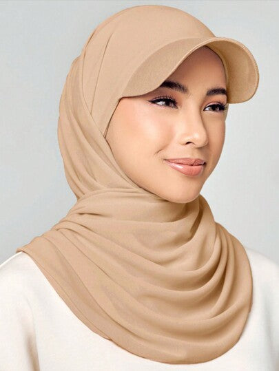 طقم تانكيني حريمي قبعة بيسبول نسائية ذو لون أساسي أنيقة وكاجوال متعددة الاستخدامات، قبعة بيسبول، خمار، مناسبة للصيف والخريف وواقية من أشعة الشمس