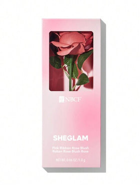 SHEGLAM بودرة أحمر الخدود الوردية من Pink Ribbon Rose أحمر خدود وردي مقاوم للماء يدوم طويلاً ذو صبغة عالية لا يتلاشى توهج طبيعي يدوم طويلاً مكياج خفيف الوزن للوجه حمره بلشر علامة تجارية جمال مكياج ميكب مستحضرات تجميل للنساء الفتيات مثالي لفصل الشتاء الربي