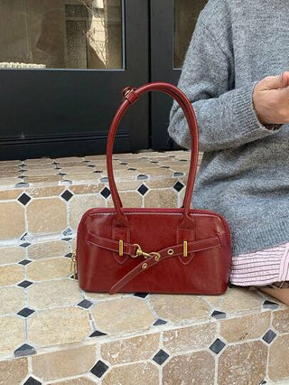 حقيبة يد نسائية من الطراز القديم، حقيبة أسفل الذراع ذات سعة كبيرة للتنقل، تصميم جديد لخريف 2024، حقيبة مستوحاة من الطراز القديم للنساء