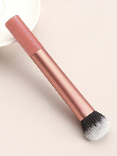 فرشاة أساس للمكياج، قطعة واحدة ذات وظائف متعددة محمولة بسيطة للمساحيق والمنتجات السائلة والكريمات