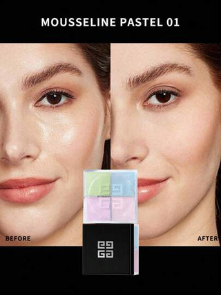 Givenchy بودرة فضفاضة -تشطيب مط وإشعاع معزز برييم ليبر 4 في 1 هارموني رقم 1 مواصفات باستيل 0.42 أونصة/4 * 3 جرام