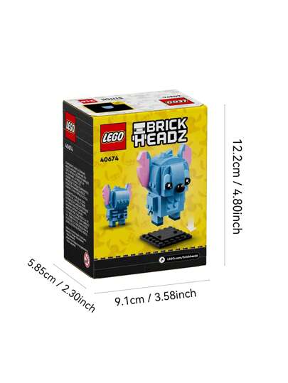 LEGO BrickHeadz 40674 - ستيتش: لعبة بناء مسلية للأعمار 10 سنوات فما فوق، هدية مثالية لعشاق ديزني، تحفز الإبداع والخيال، تصميم قابل للجمع لغرض العرض