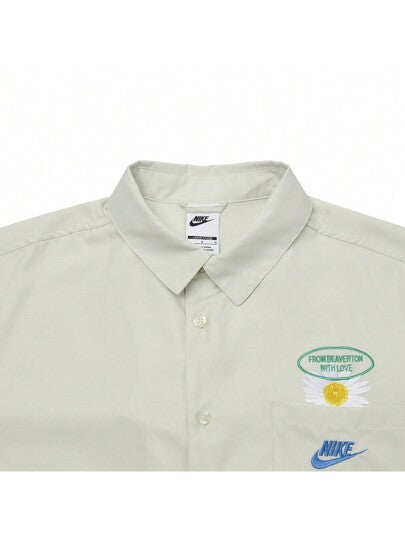 Nike قميص قصير الأكمام محبوك مزود بياقة للرجال موديل THJ3956-091