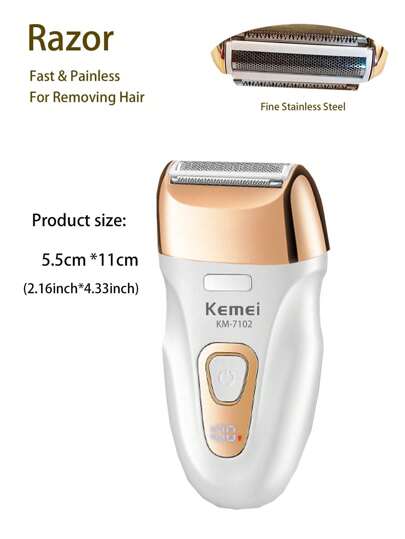 Kemei جهاز إزالة الشعر الجديد KM-7102 ، جهاز كهربائي لإزالة الشعر بدون ألم للنساء ، إزالة شعر الجسم والإبط والمنطقة الخاصة والقدم ، مجموعة العناية بالبشرة الناعمة 3 في 1 ، هدية مثالية للمرأة في عيد الميلاد أو رأس السنة الجديدة