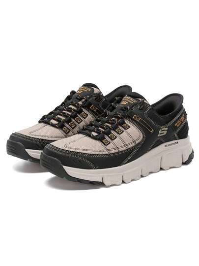 أحذية SKECHERS الرجالية المقاومة للتآكل والمشي لمسافات طويلة والتنقل في الهواء الطلق والأحذية الرياضية المبطنة والأحذية الكاجوال