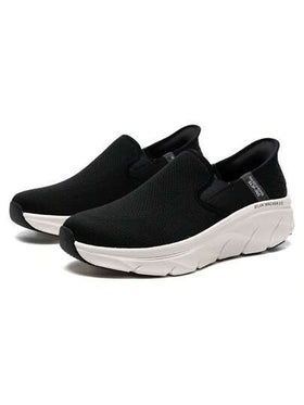 Skechers أحذية سكيتشرز للرجال للأنشطة الخارجية، أحذية رياضية سوداء مريحة للارتداء على القدم الواحدة