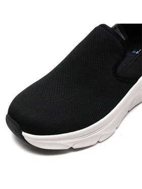 Skechers أحذية سكيتشرز للرجال للأنشطة الخارجية، أحذية رياضية سوداء مريحة للارتداء على القدم الواحدة