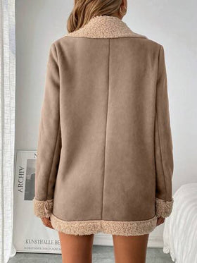 SHEIN LUNE معطف شتوي دافئ لوني مبعثر و ناعم