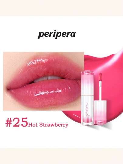 Peripera حبر جمالي كوري، تلوين مائي، لمعان شفاف للشفاه، لمعان زجاجي للشفاه، منتفخ، مرطب طبيعي، خفيف الوزن، مُنير، لون دائم، ارتداء مريح غير لزج، مناسب للارتداء مع الكمامة، بدون طبقة بيضاء، جمال كوري، مستحضرات تجميل كورية