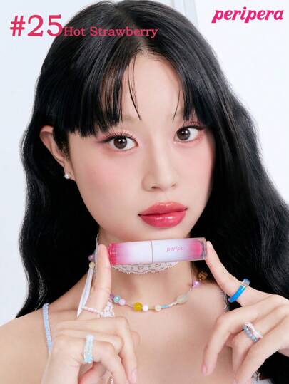 Peripera حبر جمالي كوري، تلوين مائي، لمعان شفاف للشفاه، لمعان زجاجي للشفاه، منتفخ، مرطب طبيعي، خفيف الوزن، مُنير، لون دائم، ارتداء مريح غير لزج، مناسب للارتداء مع الكمامة، بدون طبقة بيضاء، جمال كوري، مستحضرات تجميل كورية