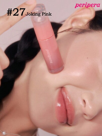 Peripera حبر جمالي كوري، تلوين مائي، لمعان شفاه مائي، لمعان شفاه زجاجي، منتفخ، مرطب طبيعي، خفيف الوزن، مُنير، لون دائم، ارتداء مريح غير لزج، مناسب للارتداء مع الكمامة، بدون طبقة بيضاء، مستحضرات تجميل كورية