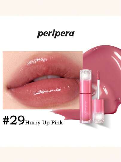 Peripera حبر جمالي كوري ذو لمعان مائي، تلوين مائي عاري، لمعة شفاه مائية، لمعة شفاه زجاجية، منتفخة، مرطبة طبيعية، خفيفة الوزن، مُنيرة، لون دائم، ارتداء مريح غير لزج، مناسبة للارتداء مع الكمامة، بدون طبقة بيضاء، جمال كوري، مستحضرات تجميل كورية