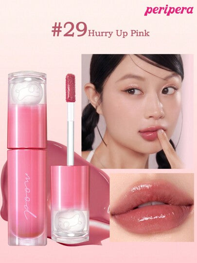 Peripera حبر جمالي كوري ذو لمعان مائي، تلوين مائي عاري، لمعة شفاه مائية، لمعة شفاه زجاجية، منتفخة، مرطبة طبيعية، خفيفة الوزن، مُنيرة، لون دائم، ارتداء مريح غير لزج، مناسبة للارتداء مع الكمامة، بدون طبقة بيضاء، جمال كوري، مستحضرات تجميل كورية