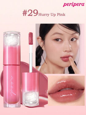 Peripera حبر جمالي كوري ذو لمعان مائي، تلوين مائي عاري، لمعة شفاه مائية، لمعة شفاه زجاجية، منتفخة، مرطبة طبيعية، خفيفة الوزن، مُنيرة، لون دائم، ارتداء مريح غير لزج، مناسبة للارتداء مع الكمامة، بدون طبقة بيضاء، جمال كوري، مستحضرات تجميل كورية