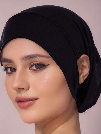 طقم تانكيني حريمي قبعة التحجيب للمرأة ، قبعة صلبة ملونة مع فتحات للأذن، من إكسسوارات الحجاب والوشاح ، قبعة داخلية مناسبة للارتداء اليومي