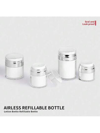 YUEMEI MOMENT قارورة قابلة لإعادة الملء مواد التجميل ومنتجات العناية بالبشرة سعة 15مل/30مل/50مل/100مل (0.52 أونصة/1 أونصة/1.75 أونصة/3.51 أونصة) - حاوية مجملية نمط ضغط هوائي محمولة في السفر - إكسسوارات حمام مريحة