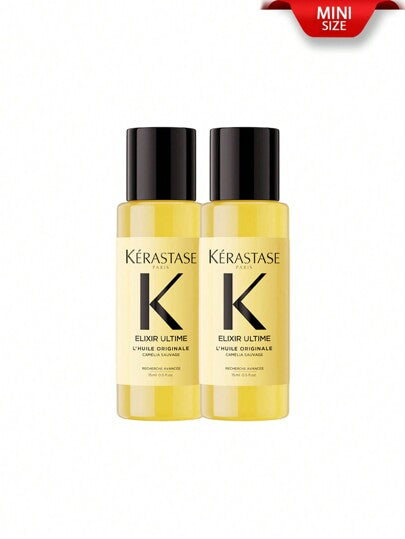 Kérastase [مقاس صغير][إعادة تعبئة] زيت سيروم منشط بجوهر الكاميليا 15مل*2/30مل | زيت سيروم مرطب، يقلل التجعد، يضيف لمعان | مُنكَّه بمستخلص زهرة الكاميليا البرية | يقوي الشعر، يوفر حماية حرارية | مناسب لجميع أنواع الشعر [تغليف عشوائي (2 طراز)]